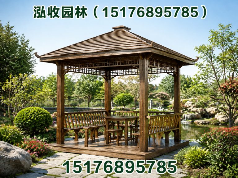 酒泉防腐木凉亭展示图